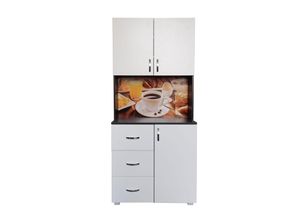 4251312976576 - Küchenbuffet 3 Schubladen Blanca Bistro