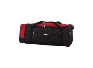 4251312978822 - Reisetasche auf Rollen Rochester Schwarz Rot