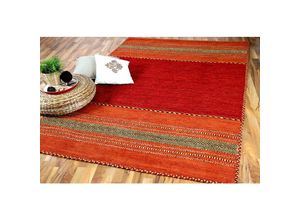 4251314603067 - Navarro - Natur Teppich Kelim Rot Orange - 70x140 cm