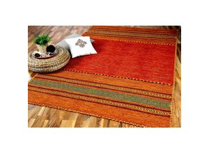 4251314603128 - Natur Teppich Kelim Navarro Terrakotta - 70x140 cm