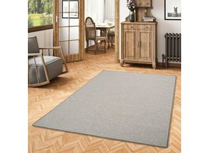 4251314607454 - - Feinschlingen Velour Teppich Strong Taupe - 133x133 cm