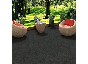 4251314623638 - Exteriortrend - Kunstrasen Rasenteppich mit Noppen Kingston Anthrazit Mix - 200x100 cm