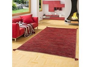 4251314632524 - Navarro - Natur Teppich Kelim Prico Rot - 170x240 cm