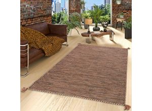 4251314632562 - Navarro - Natur Teppich Kelim Prico Beige Braun - 70x140 cm