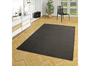 4251314643742 - - Hochflor Velours Teppich Luna Anthrazit - 100x100 cm