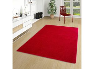 4251314644855 - - Hochflor Velours Teppich Luna Rot - 80x160 cm