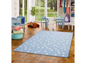 4251314655066 - - Kinder Spiel Teppich Sterne Blau - 80x320 cm