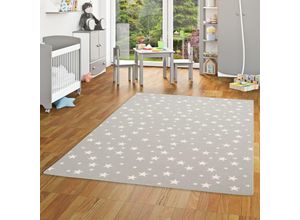 4251314655271 - - Kinder Spiel Teppich Sterne Grau - 80x160 cm