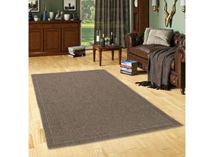 4251314657985 - - In & Outdoor Teppich Flachgewebe Natur Panama Dunkelbraun Bordüre - 140x200 cm 4251314657985 - - In & Outdoor Teppich Flachgewebe Natur Panama Dunkelbraun Bordüre - 140x200 cm