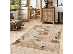 4251314662132 - - Teppich Klassik Trendline Rosa Beige Rosen - 80x150 cm