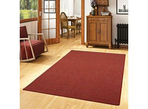 4251314662491 - - Schlingen Teppich Alma Rot Meliert - 140x200 cm