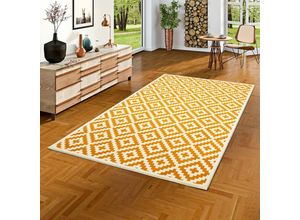 4251314663764 - - Designer Teppich Passion Rauten Modern Curry - 120x170 cm