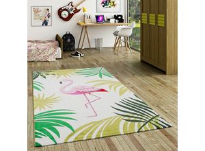 4251314666451 - - Designer Teppich Faro Tropical Flamingo Pink Creme - 140x200 cm