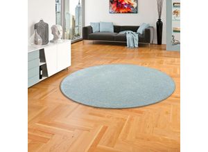 4251314673619 - - Hochflor Velours Teppich Luna Stone Rund - 100 cm Rund