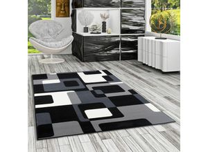 4251314674685 - Teppich Modern Trendline Schwarz Grau Retro - 80x150 cm