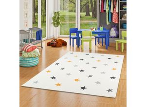 4251314676245 - - Kinder und Jugend Teppich Trendline Sterne Creme Mix - 120x170 cm