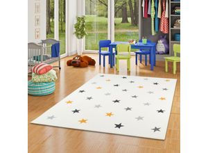 4251314676252 - - Kinder und Jugend Teppich Trendline Sterne Creme Mix - 140x200 cm