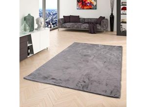 4251314677679 - - Luxus Super Soft Fellteppich Plush Grau - 60x90 cm