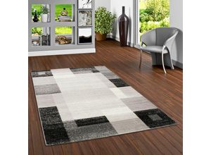 4251314681690 - - Designer Teppich Tango Grau Anthrazit Bordüre - 80x150 cm