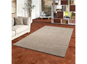 4251314691583 - - Hochflor Shaggy Teppich Palace Taupe - 80x400 cm