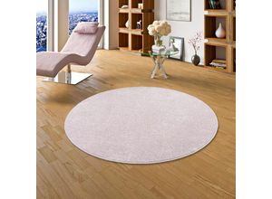 4251314693235 - - Luxus Soft Velours Teppich Shine Rosa Rund - 100 cm Rund