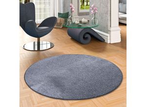 4251314693457 - Luxus Soft Velours Teppich Shine Anthrazit Rund - 133 cm Rund
