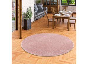 4251314695260 - - Hochflor Velours Teppich Luna Altrosa Rund - 200 cm Rund