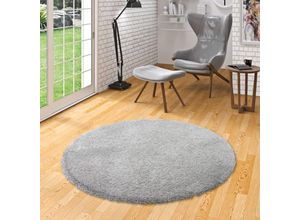 4251314696939 - - Luxus Hochflor Shaggy Teppich Dream Grau Rund - 100 cm Rund