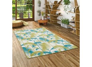 4251314699695 - - Designer Teppich Samba Türkis Grün Palmen - 120x170 cm