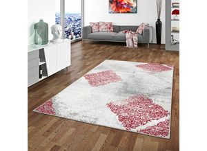 4251314699848 - - Designer Teppich Samba Modern Karo Rot - 120x170 cm