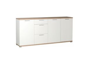 4251324904000 - Lomadox - Sideboard MONTREAL-01 weiß Sonoma Eiche b x h x t ca 192 x 88 x 40 cm - weiß