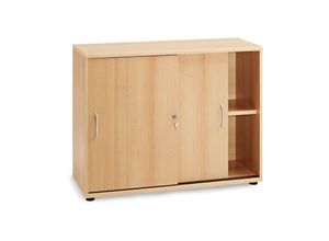 4251324904901 - Lomadox - Aktenschrank TYP4000 Buche hell Nachbildung 2OH Schiebetüren H=76cm b x h x t ca 100 x 76 x 395 cm