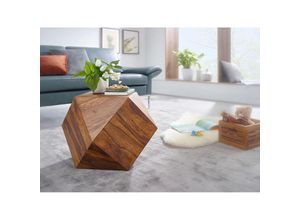 4251324948516 - Lomadox - Couchtisch Sheesham Massivholz Sofatisch modern Wohnzimmer Echtholz b h t ca 57 425 57cm - braun