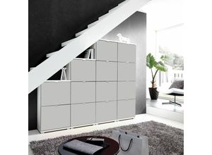 4251324976533 - Xl Schuhschrank DETROIT-01 in matt sand für 52 Paar Schuhe b x h x t ca 212 x 91 132 174 x 30cm - beige