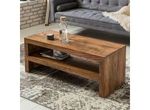 4251324977141 - Couchtisch Massiv-Holz Durban Sheesham 110 cm breit Wohnzimmer-Tisch Design braun Landhaus-Stil Beistelltisch B H T ca 110 45 45cm - braun