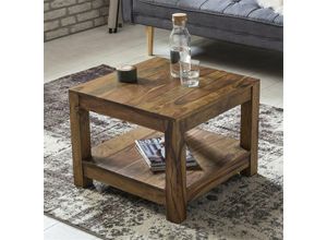 4251324980776 - Lomadox - Couchtisch Massiv-Holz Sheesham Wohnzimmer-Tisch Design dunkel-braun Landhaus-Stil Beistelltisch b h t ca 60 45 60cm