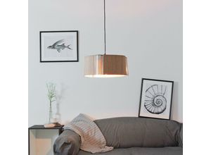 4251334604426 - Licht-erlebnisse - Hängelampe Holz Metall Wohnzimmer Pendelleuchte - Schwarz Metallic helles Holz