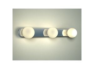 4251334622345 - Licht-erlebnisse - Badlampe Spiegel Kugelschirm Glas Metall B40cm - Chrom