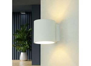 4251334691426 - Licht-erlebnisse - Moderne runde Wandlampe roda Weiß - Weiß