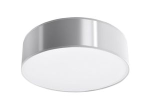 4251334692089 - Licht-erlebnisse - Moderne Deckenleuchte rund Ø35cm Grau blendarm Küche Flur Esszimmer Deckenlampe - Grau