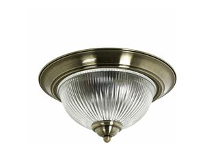 4251334736547 - Licht-erlebnisse - Deckenlampe Jugendstil barmstedt Metall Glas E14 Retro - Messing Antik