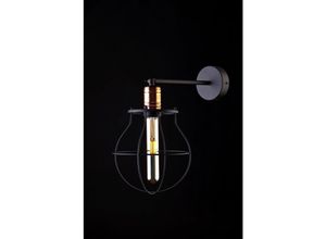 4251334750215 - Licht-erlebnisse - Wandlampe Metall Loft manufacture - Schwarz Kupfer 4251334750215 - Licht-erlebnisse - Wandlampe Metall Loft manufacture - Schwarz Kupfer