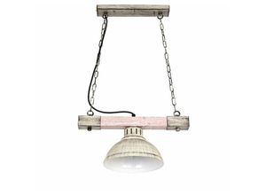 4251334750994 - Licht-erlebnisse - hakon Hängeleuchte in Shabby Weiß rustikal Vintage E27 - Shabby Weiß Holz