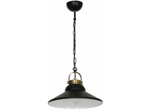 4251334754817 - Licht-erlebnisse - Hängelampe Schwarz Industrial Design Küche Esstisch - Schwarz Altmessing