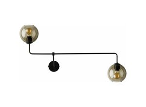 4251334798408 - Licht-erlebnisse - Wandlampe Schwarz Glas Monaco - Schwarz Rauchschwarz 4251334798408 - Licht-erlebnisse - Wandlampe Schwarz Glas Monaco - Schwarz Rauchschwarz