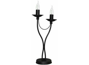 4251334814337 - Licht-erlebnisse - Tischleuchte E14 47 cm Schwarz Metall Tischlampe - Schwarz