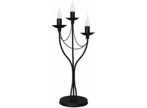 4251334817338 - Licht-erlebnisse - Tischleuchte Schwarz E14 63 cm Metall Tischlampe - Schwarz