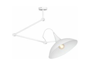 4251334817406 - Licht-erlebnisse - Verstellbare Deckenlampe Weiß Metall Küche Esszimmer Retro Design - Weiß