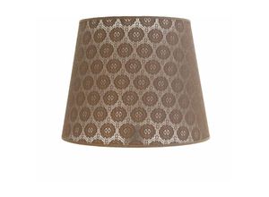 4251334831860 - Licht-erlebnisse - Lampenschirm für Stehlampe E27 aus Spitze Stoff willow - Cappuccino