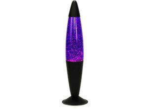 4251334860501 - Licht-erlebnisse - Dekorative Lavalampe Violett Glitter Schwarz jenny - Glitter (Violett) Transparent Schwarz